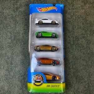 Hot Wheels HW Exotics 5 Car‎ Pack Porsche Alfa Romeo Pagani Lamborghini